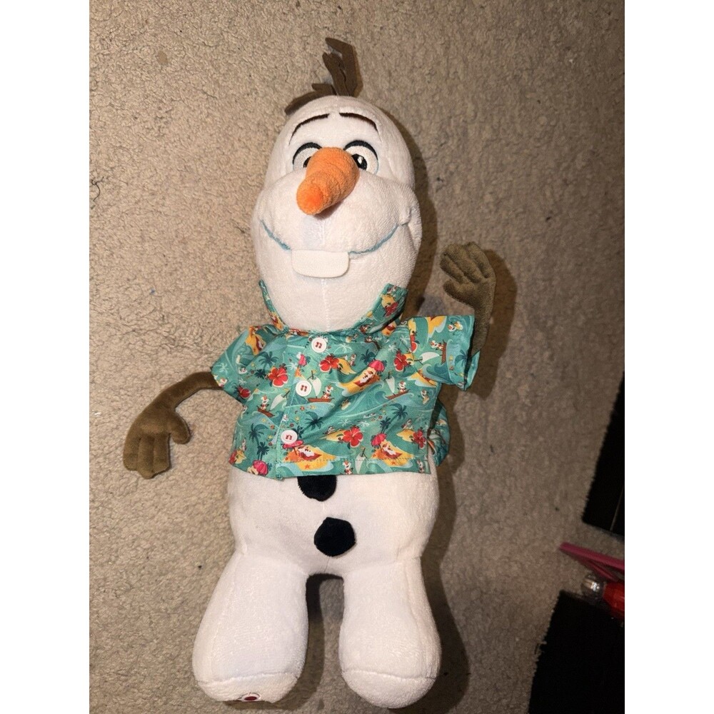 Build A Bear 20" Plush Snowman Disney's Frozen Olaf in Tropical Shirt GUC